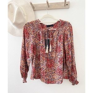 Rachel Roy Floral Long Sleeve Top M NWT